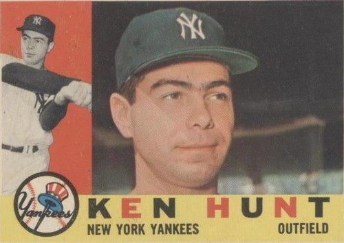 1960 TOPPS #522 KEN HUNT YANKEES EX-MT SET BREAK 519069 (KYCARDS