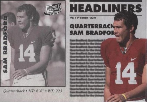 2010 Press Pass Portrait Edition Sam Bradford #HL-22