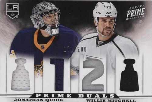 2012-13 Panini Prime - Jonathan Quick Willie Mitchell #16