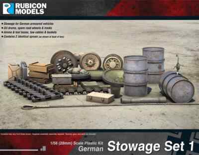 Rubicon German Stowage Set 1 Bolt Action Great for tanks and terrain