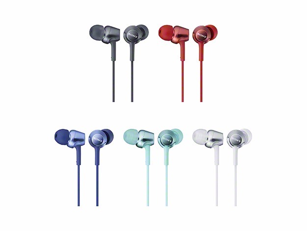 Sony MDR-EX250 In-Ear Headphones Black Red Blue Mint-blue