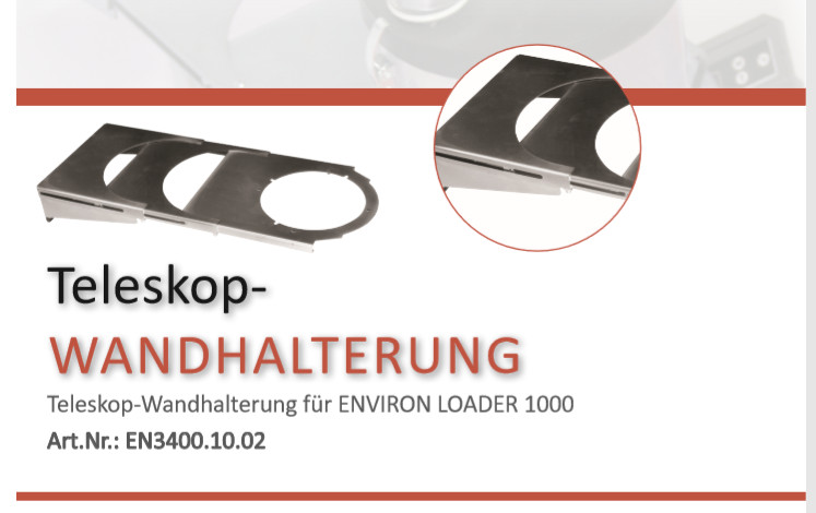 Teleskop-Wandhalterung FÃ¼R Environ Loader 1000 Art.Nr.: En3400.10.02 Pellet