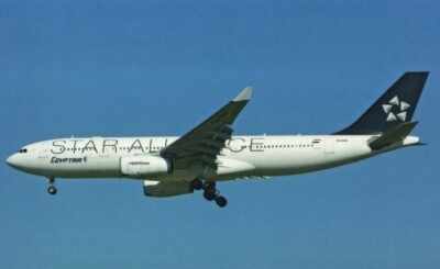 Egyptair Airbus A330-200 SU-GCK ''Star Alliance cs'' @ Beijing - postcard
