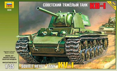 ZVEZDA 3539 SOVIET HEAVY TANK KV-1 WWII SCALE MODEL KIT 1/35