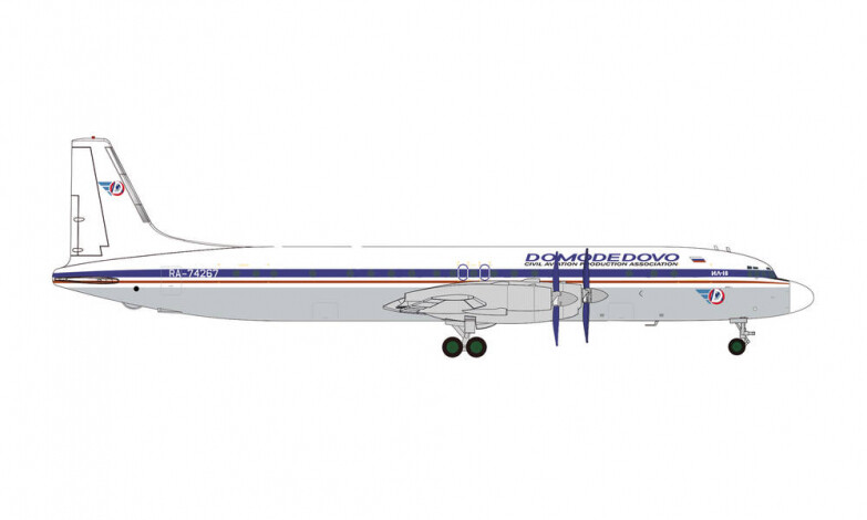 Herpa Her571937 - Domodedovo Airlines Ilyushin Il-18 â Ra-74267 - 20.2 *   1/200