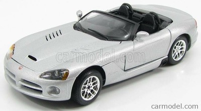 BURAGO BU22058S SCALA 1/24 DODGE VIPER SRT 10 SPIDER 2003 SILVER MODEL