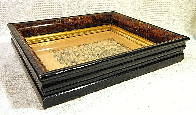 Antique Aesthetic Eastlake Victorian Picture Frame GOLD GILT 8 x 10 Walnut 1870s