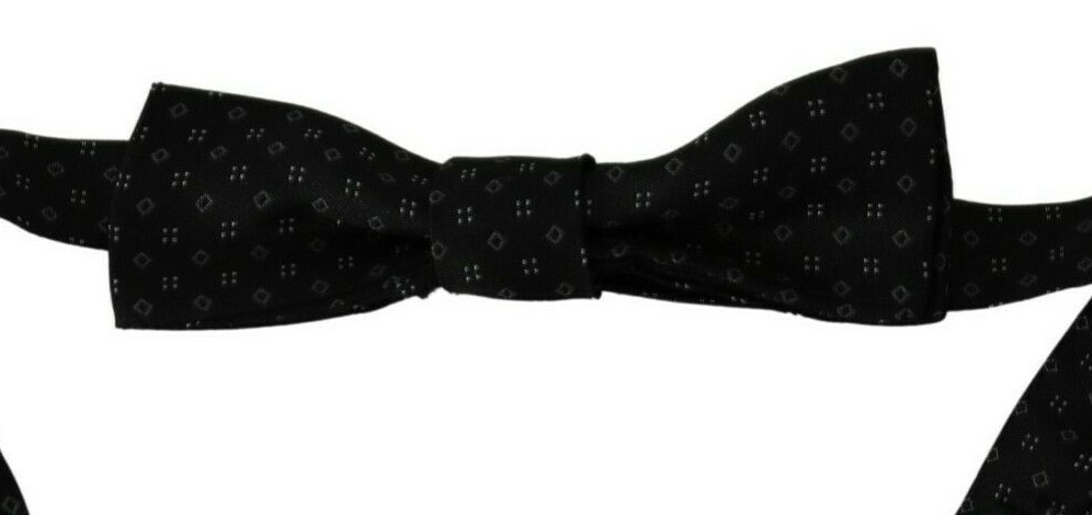 

DOLCE - GABBANA Галстук-бабочка черного цвета с рисунком, 100% шелк, классическая бабочка, рекомендуемая розничная цена 180 долларов США., Черный