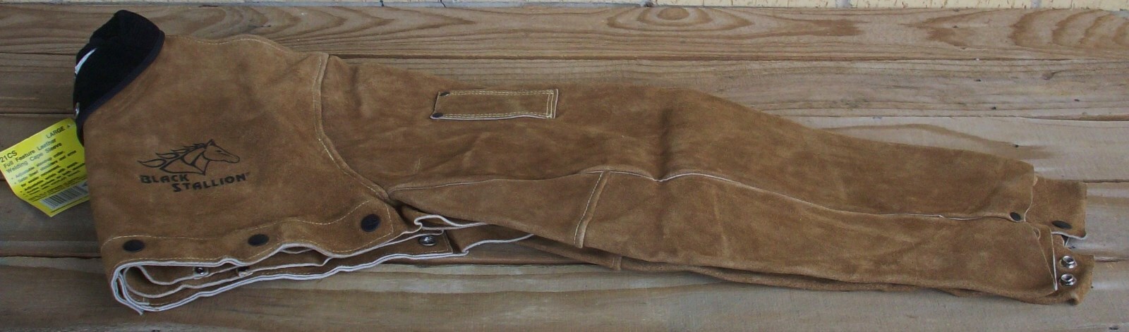 Welding Cape Sleeve Full Feature Leather~Black Stallion Protective Wear 21CS~LG