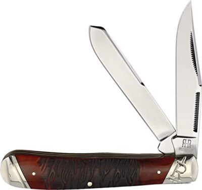 New Rough Ryder Tiger Trapper Folding Poket Knife RR2218 KB201R TIGER