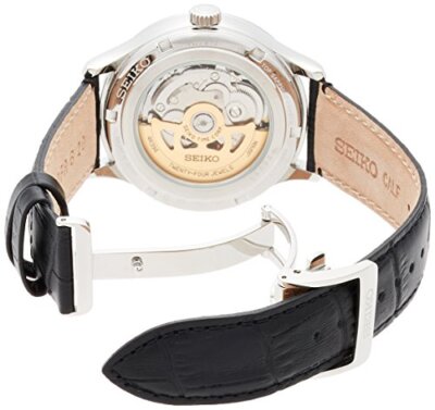 Pre-owned Seiko Presage Sary095 Automatic Mechanical Men's Watch Black Leather