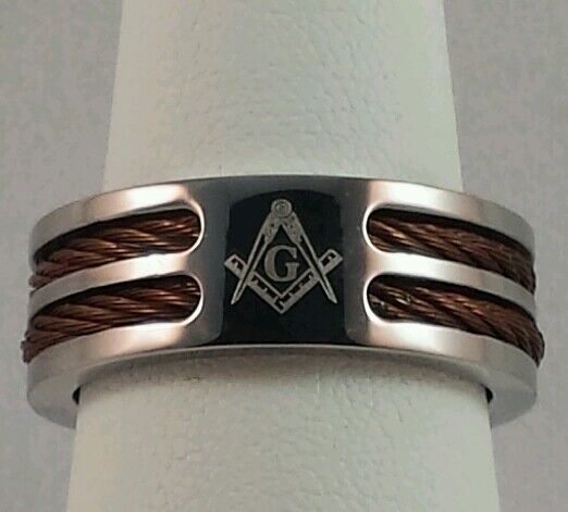 Freemason Stainless Steel Ring (size 9)