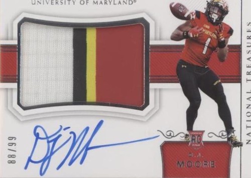2018 Panini National Treasures Collegiate D.J. Moore #108