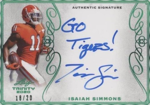 2020 Leaf Trinity Isaiah Simmons #A-IS1