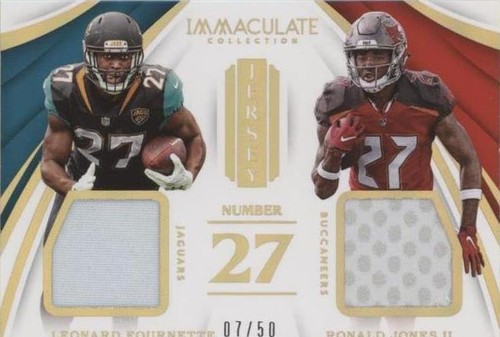 2018 Panini Immaculate Collection Leonard Fournette Ronald Jones II #DJ-12