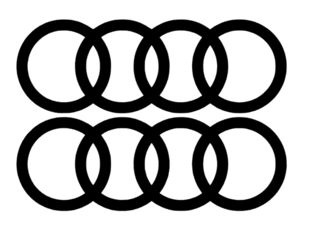 Audi Ringe Aufkleber Sticker Kfz Auto