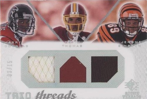 2008 SP Rookie Threads Devin Thomas Harry Douglas Jerome Simpson #TT-DTS