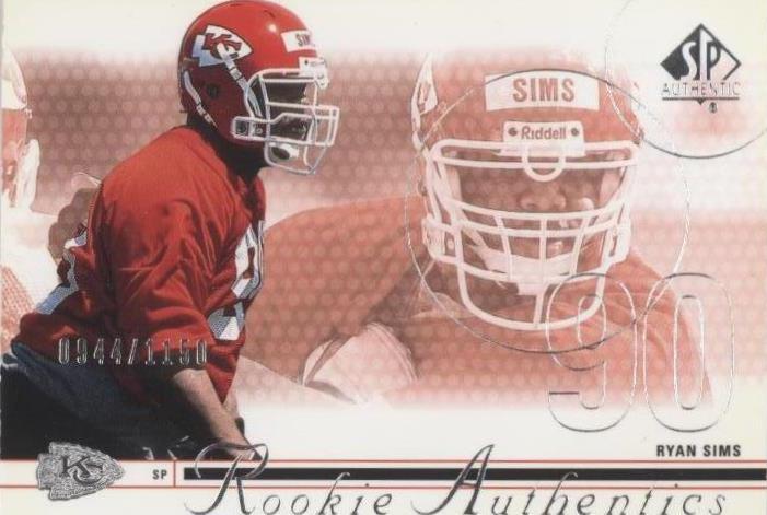 2002 SP Authentic Ryan Sims #176