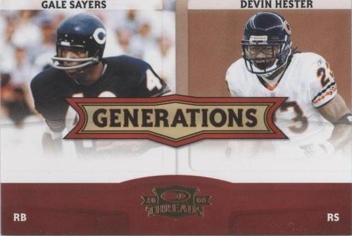 2008 Donruss Threads Devin Hester Gale Sayers #G-10