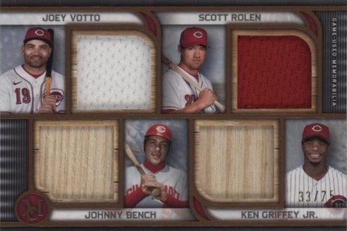 2023 Topps Museum Collection - Joey Votto Johnny Bench Ken Griffey Jr #FPQR-VRVG