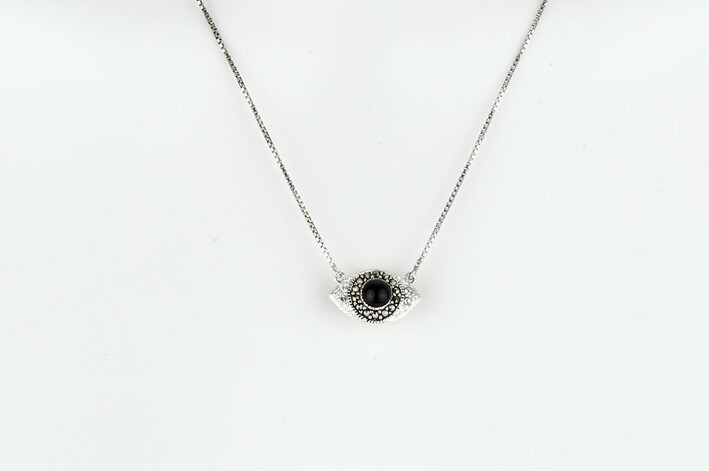 Judith Jack Women's Mini Motives' Reversible Evil Eye Pendant Necklace