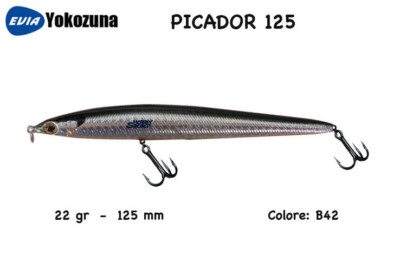 MINNOW PICADOR YOKOZUNA 125 mm - Col. B42 - LIPLESS  SINKING 22 GR SPINNING MARE