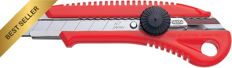 Heavy-Duty ABS Anti-Slip Contoured Grip Screw-Lock Utility Knife (L-550P) 18Mm H