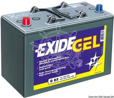 EXIDE Gel Battery 60Ah 95min 650W/h 12V 21.2Kg 278x175x190h mm
