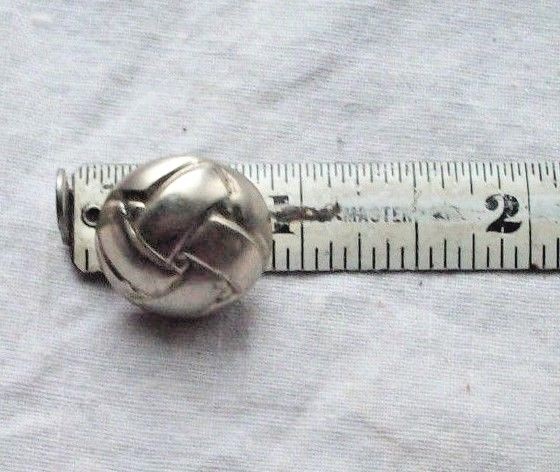 SILVER METAL ETCHED DOME BUTTON  ABOUT 3/4