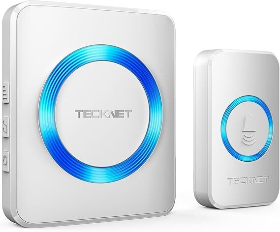 TECKNET Wireless Doorbell, Waterproof, 400m Range, 60 Chimes