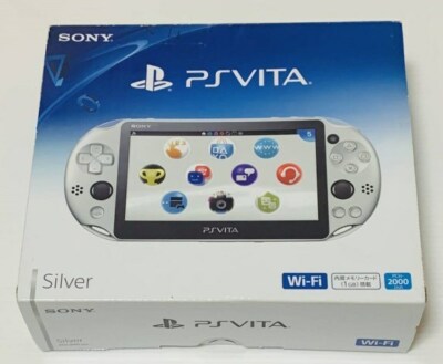 New PlayStation PS Vita Wi-Fi PCH-2000 ZA25 Silver Japan game Console