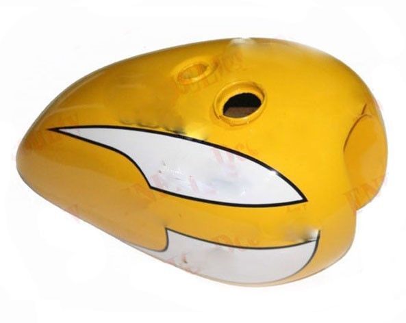 Fits Triumph T140 Petrol Gas Fuel Tank Yellow Cream White Painted Repro  