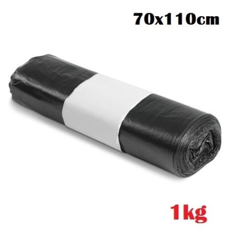 1Kg Sacchi Buste Pattumiera Spazzatura Rifiuti Neri Immondizia 70x110cm dfh