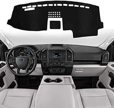 For 2015-2020 Ford F-150 Accessories Black Nonslip Dash Cover Mat Dashboard Pad