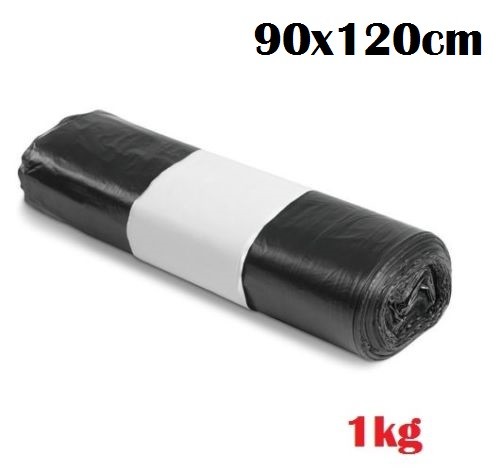 1Kg Sacchi Buste Pattumiera Spazzatura Rifiuti Neri Immondizia 90x120cm dfh