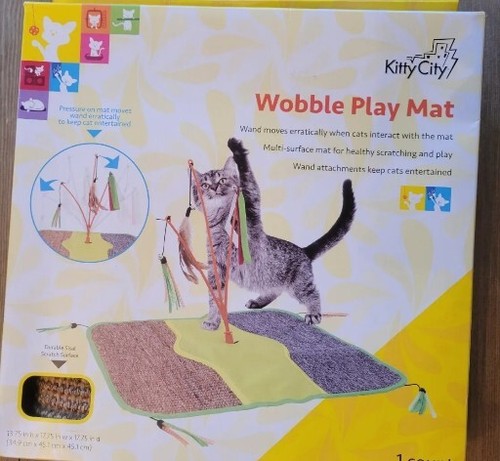 Kitty City Cat Kitten Toy Wobble Play Interactive Scratching Fun Activity Mat