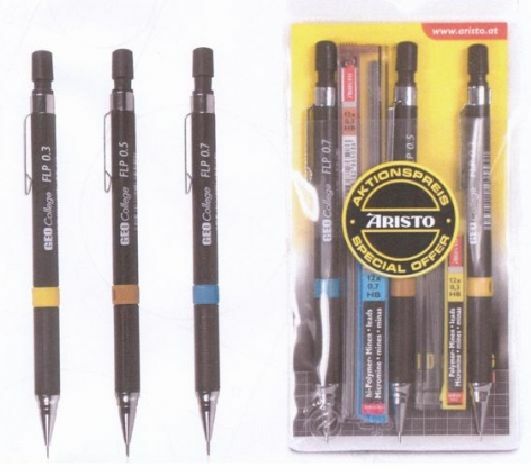 Aristo Druckbleistift Set 6-teilig Druckbleistifte + Minen 0.35/0.5/0.7 HB