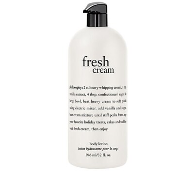 Philosophy FRESH CREAM BODY LOTION 32 oz. New SEALED With PUMP  JUMBO