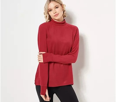 ~ NEW CUDDL DUDS FLEECEWEAR MOCK NECK TOP RUBY X-SMALL XS