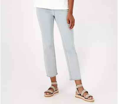 Isaac Mizrahi Divine Denim Pull On Straight Jeans-Lght Indigo-Tall 12 A518895