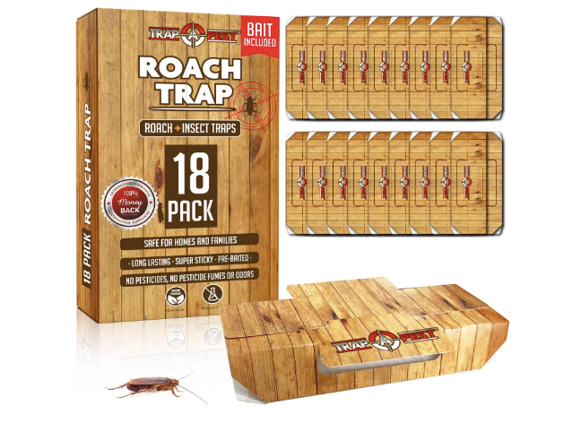 Indoor Sticky Glue Traps For Roaches Bug Traps,18 Pack Non - Toxic
