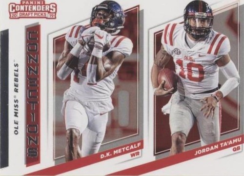 2019 Panini Contenders Draft Picks DK Metcalf Jordan Ta'amu #11