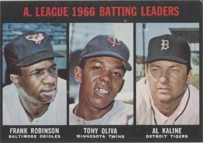 1967 Topps - Al Kaline Frank Robinson Tony Oliva #239
