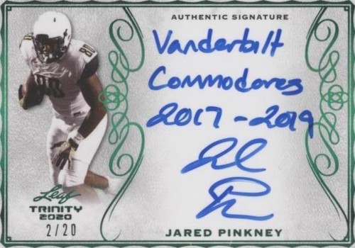 2020 Leaf Trinity Jared Pinkney #A-JP2