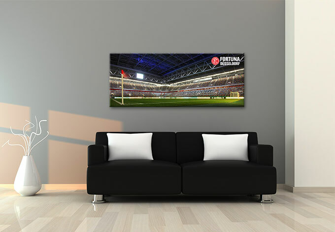 Leinwandbild Fortuna Düsseldorf Stadion Eckfahne Bundesliga Fußball Sport Deko 