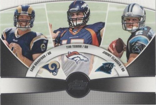 2010 Topps Prime Jimmy Clausen Sam Bradford Tim Tebow #3Q-12