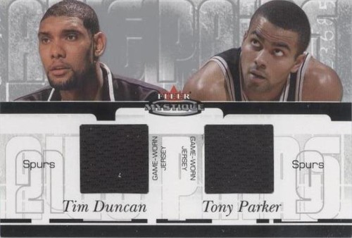 2003-04 Fleer Mystique - Tony Parker/Tim Duncan #AP-TD/TP