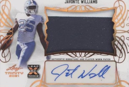 2021 Leaf Trinity Javonte Williams #PA-JW2
