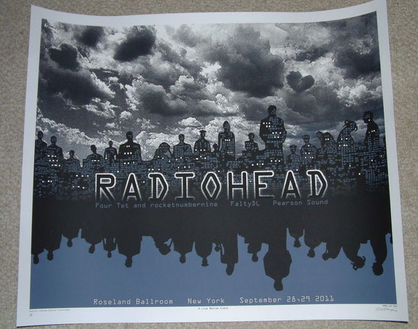 EMEK Radiohead Roseland Ballroom New York Print Poster GLOW IN THE DARK Art