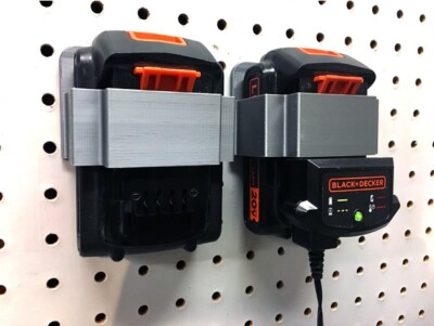 BLACK & DECKER 20V BATTERY HOLDER PEGBOARD SEE DESCRIPTION FOR COLOR